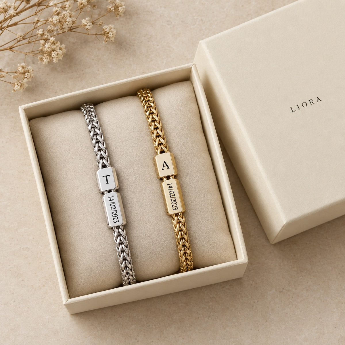 Le duo dans son coffret cadeau Liora