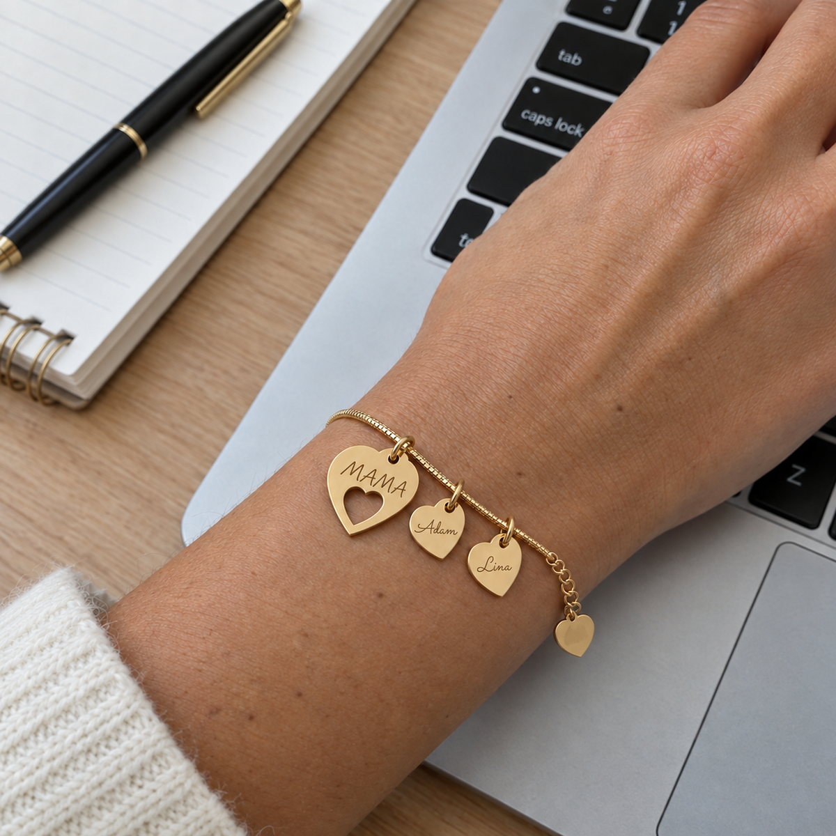 Mama-Armband mit Namen Liora