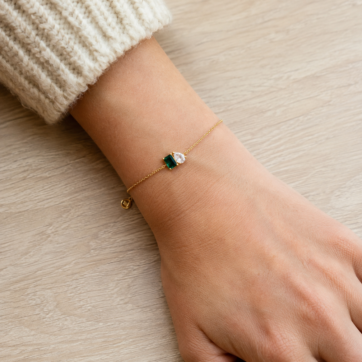 Bracelet Toi & Moi — Vos Deux Pierres de Naissance