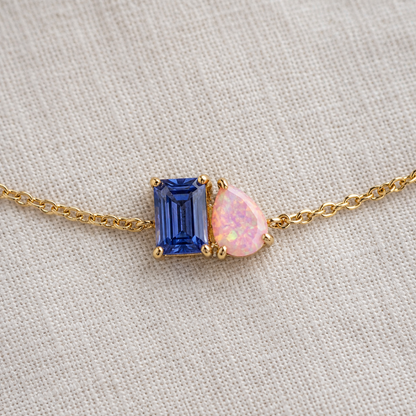 Bracelet Toi & Moi — Vos Deux Pierres de Naissance